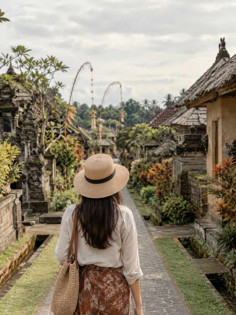 Blick auf das Penglipuran Village